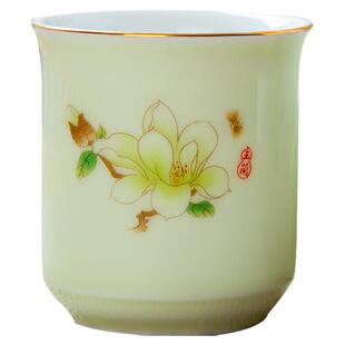 陶瓷茶杯单个杯主人杯功夫茶具茶杯子品茗杯大小号茶碗家用喝水杯