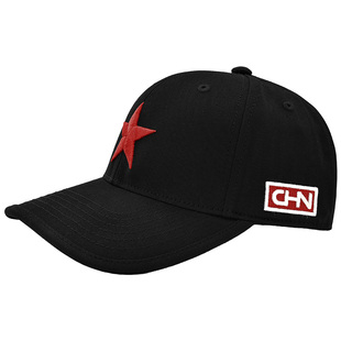 五角星棒球帽男硬顶中老年人休闲出游红星刺绣遮阳帽崔健明星同款