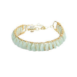 天然a货翡翠平安扣手环浅色玉石手链手串男女士吉祥纳福礼物饰品