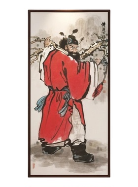 客厅玄关钟馗招财镇宅保平安挂画驱退邪装饰画新居新年礼物新中式