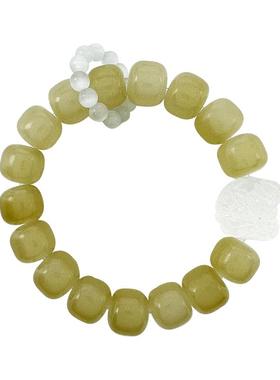 醒狮猫眼盘玩手串白玉菩提绕指柔