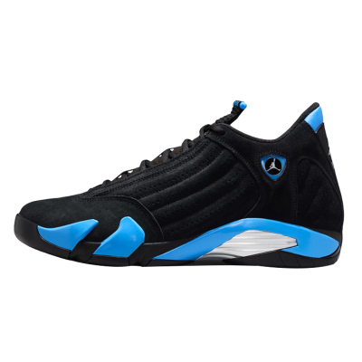 AJ14黑蓝中帮复古篮球鞋