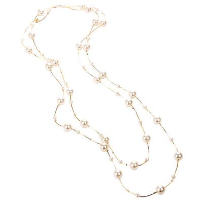 小香风长日韩仿珍珠毛衣秋冬挂链