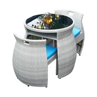 阳台桌椅组合小户型室内休闲布置区家用茶桌室外庭院露台民宿藤椅