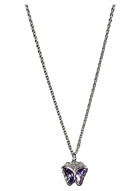 甜酷紫蝴蝶轻奢精致高级感锁骨链