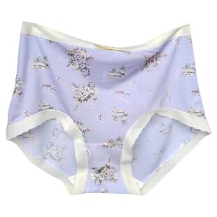 彩田花仙子内裤女高腰冰丝蕾丝边22157茶多酚裆速干大码包臀印花