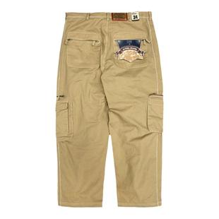 ACUSA 白线多袋工装休闲裤秋美式粗纺复古立体剪裁宽松肥大长裤男