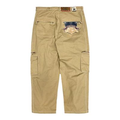 acusa白线粗纺剪裁宽松工装长裤