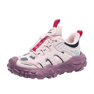 双星女童运动鞋子冬季加绒加厚保暖二棉跑步鞋中大童男童老爹棉鞋