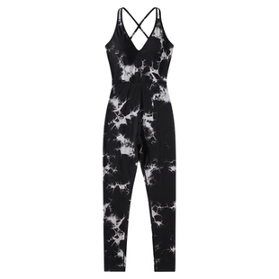 Open back seamless sports jumpsuit for women露背无缝连体衣女