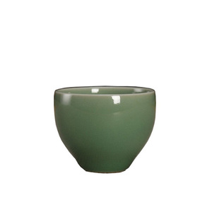 黄长伟全手工弟窑朱砂胎陶瓷茶杯