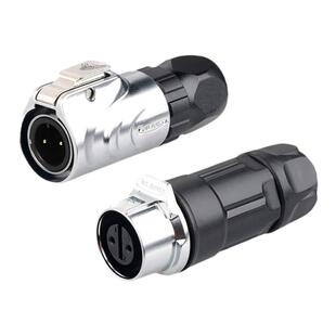 凌科LP12公母对插航空插头金属线对线3 5 6 7 8芯电源防水连接器