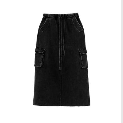 美式复古街头辣妹风工装半身裙