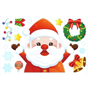 圣诞节装饰品静电贴纸门贴场景布置创意氛围橱窗玻璃商场节日装扮