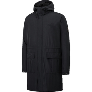 鸿鹄丨鸿星尔克冬季新款男士国潮复古中长款风衣大衣百搭运动外套