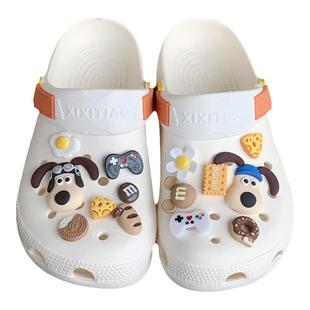 细细条 学生个性可爱ins小狗狗洞洞鞋男女夏季外穿EVA防滑沙滩鞋