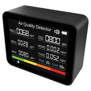 8合1二氧化碳CO2检测仪家用PM2.5空气质量粉尘空气污染物温湿度计