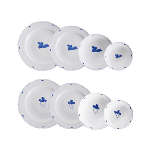 择学家萝卜景德镇青花瓷碗陶瓷饭碗盘子菜盘家用碗碟套装组合餐具