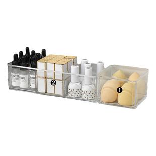 镜柜收纳盒浴室柜分层隔板化妆品置物架卫生间壁挂挡板口红面膜盒