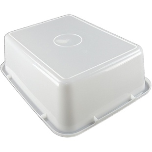 加厚塑料盒子长方形无盖商用食堂食品收纳保鲜盒麻辣烫冰柜冷冻盆