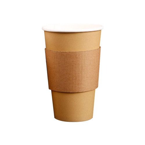 一次性杯套纸瓦楞隔热防烫杯套奶茶杯套咖啡牛皮纸杯套定制logo