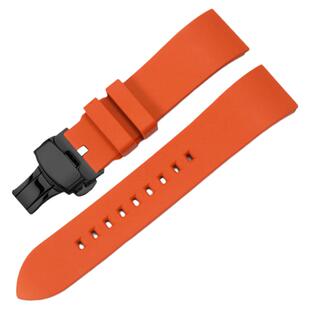 泽芯防水氟橡胶手表带适配劳力士黑绿水鬼雪铁纳海龟飞亚达歼-20