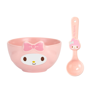 美乐蒂餐具家用陶瓷碗勺套装女生高颜值碗可爱儿童个人专用米饭碗