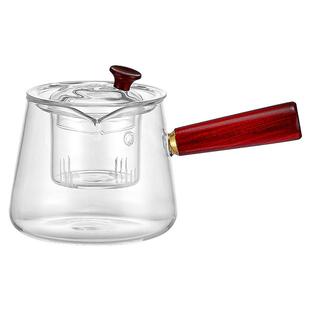 青苹果侧把茶壶玻璃煮茶壶泡茶家用电陶炉耐高温单壶25年新款茶具