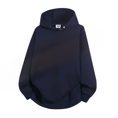 STA旗舰店基础纯色纽扣连帽卫衣男女秋冬季美式潮牌纯棉加绒外套