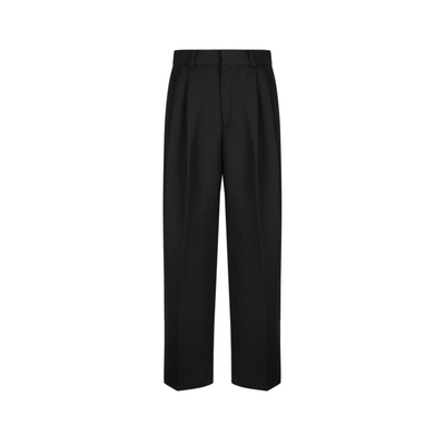 JNBY/江南布衣秋冬休闲裤女直筒裤高腰精纺裤子黑色长裤5NBE11140