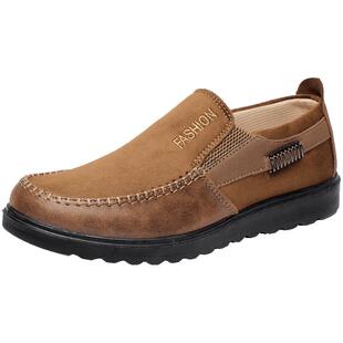 老北京布鞋男鞋休闲软底防滑男士春秋中老年爸爸鞋大码老人一脚蹬