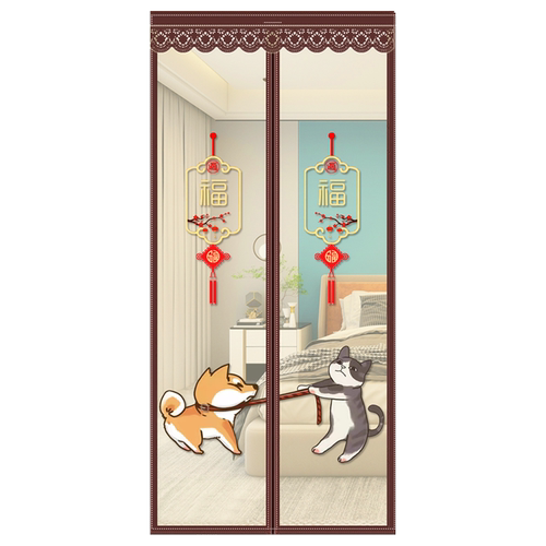 魔术贴防蚊门帘夏季高档磁性纱门加密家用卧室隔断静音纱窗免打孔