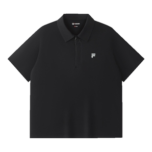 吸湿速干|FILA FUSION斐乐男子针织短袖POLO衫2026夏新款男装T恤
