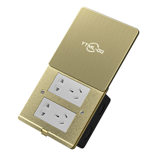 YTML-DQ地插全铜防水五孔平推式地插滑盖式十孔地面插座盒隐藏式