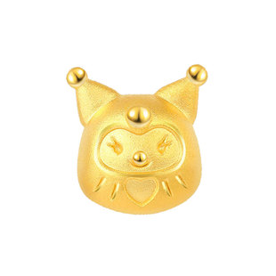 硬足金三丽鸥系列库洛米美乐蒂达摩hello kitty猫可爱黄金转运珠
