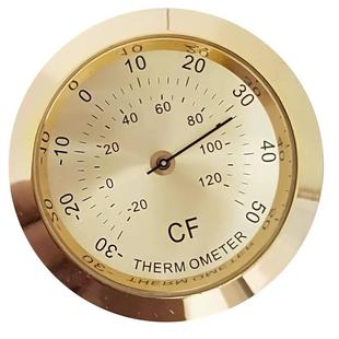 迷你温湿度计机械式高精度吉他雪茄汽车装饰琴盒温度计金属外壳50