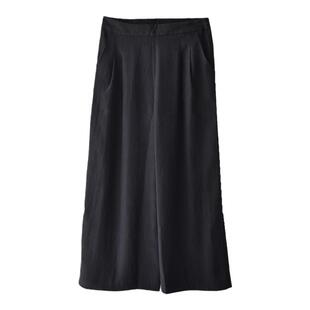 重磅香云纱裤子2026春新款真丝绢纺宽松大码高腰松紧阔腿裤提花裤