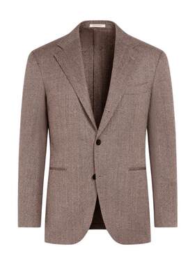 SUITSUPPLY粉色羊驼毛西装上衣