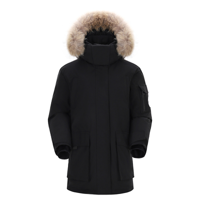 骆驼中长款保暖男女工装羽绒服