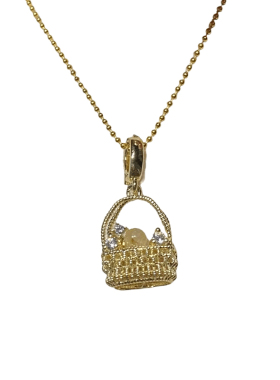 天然水晶花篮吊坠项链女俏皮精致