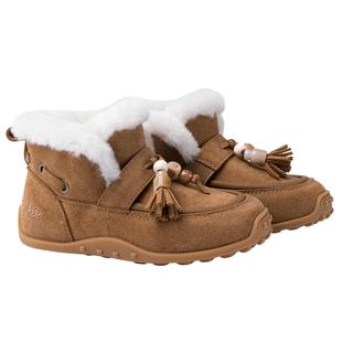 ELLEkids童鞋 复古雪地靴儿童冬季新款女童加绒靴子小女孩流苏靴