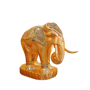 泰国实木大象入户门口落地大型客厅玄关木雕摆件招财镇宅木头摆设