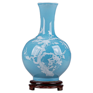 景德镇567老瓷厂瓷器摆件仿古瓷赏瓶轻奢高级感客厅高端大气花瓶