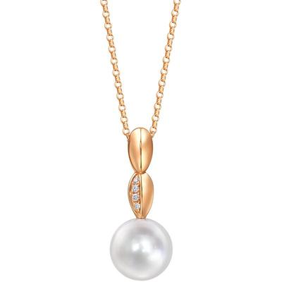 周生生Daily Luxe18K玫瑰金珍珠套链镶嵌钻石项链94736U