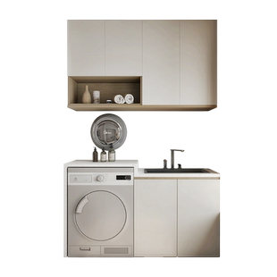 欧派全屋定制衣柜餐边柜阳台空间改造装修阳台柜定制洗衣机柜一体