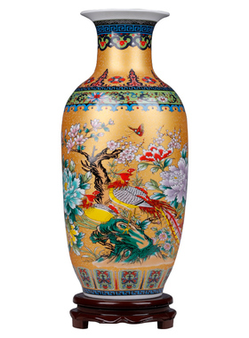 景德镇陶瓷花瓶摆件客厅插花中式