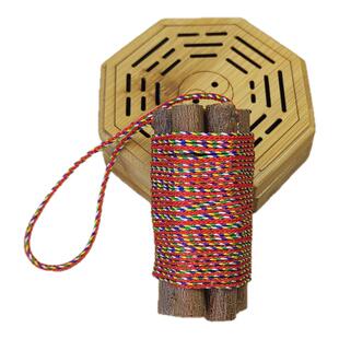 五彩绳东南桃木本命年随身简约定制七支木棍天然木质压惊出行平安