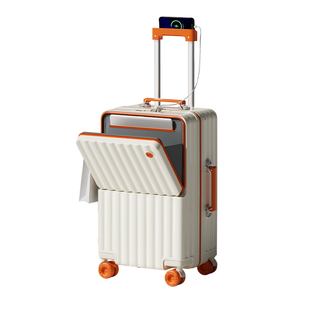 2026新款前开口行李箱24寸女拉杆箱大容量多功能登机旅行箱28寸男