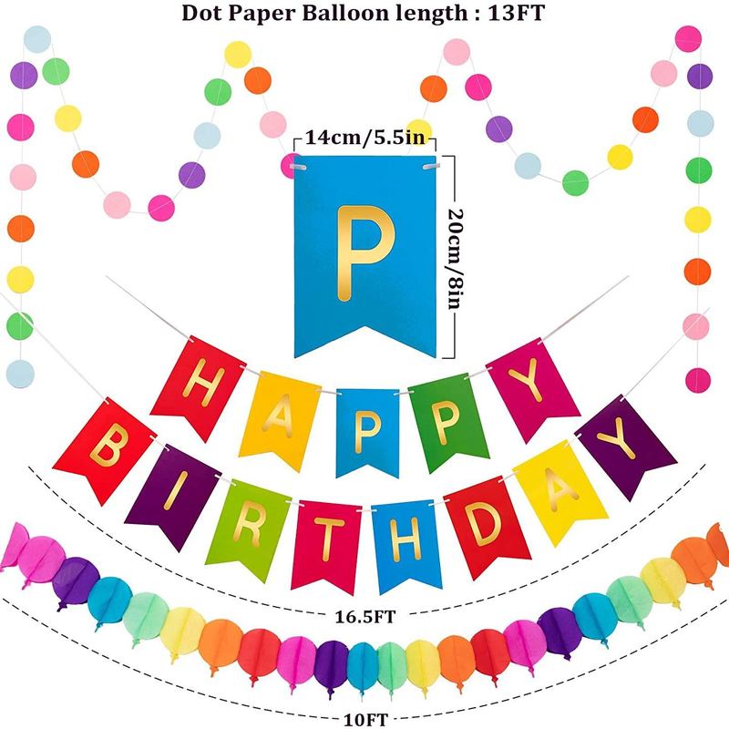 跨境橱窗七彩生日派对装饰套装拉蜂窝商场花球吊饰彩色花球橱窗