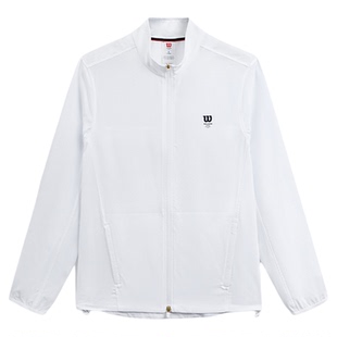 Wilson威尔胜官方春季男士弹力冲孔透气吸湿速干立领网球梭织外套